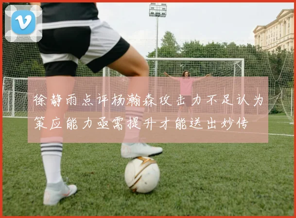 徐静雨点评杨瀚森攻击力不足认为策应能力亟需提升才能送出妙传